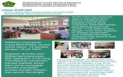MTsN 4 Buol melaksanakan Kegiatan Pra-MATSAMA dan MATSAMA Tahun Pelajaran 2025/2026